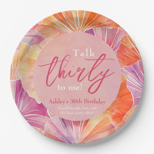 30歳の誕生日トーク30歳 ペーパープレート (正面)