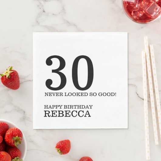 30歳の誕生日ナプキンス スタンダードランチョンナプキン (インサイチュ)