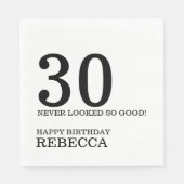 30歳の誕生日ナプキンス スタンダードランチョンナプキン (正面)