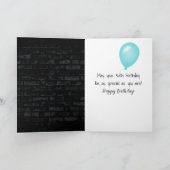 30歳の誕生日ネオンサインが入るレンガ カード (内部)