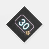 30歳の誕生日ネオンサイン入りレンガ スタンダードランチョンナプキン (角)