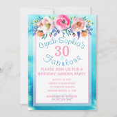 30歳の誕生日ハイティーガーデンパーティー 招待状 (正面)