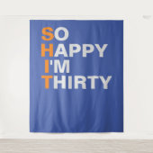 30歳の誕生日バックドロップ タペストリー (正面)