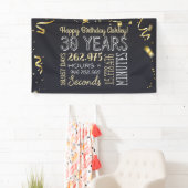 30歳の誕生日バナー- 30年(時間と秒) 横断幕 (インサイチュ)