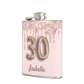 30歳の誕生日バラ金ゴールドピンクの友達ドリップ フラスク (左)