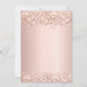 30歳の誕生日バラ金ゴールド赤面キラキラ風船 招待状 (裏面)