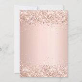 30歳の誕生日バラ金ゴールド赤面グリッター エレガント 招待状 (裏面)