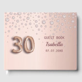 30歳の誕生日バラ金ゴールド赤面 ゲストブック (正面)