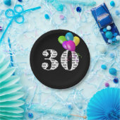 30歳の誕生日バルーンブーケ ペーパープレート (パーティー)