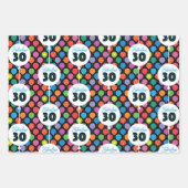 30歳の誕生日バルーン ラッピングペーパーシート (正面3)