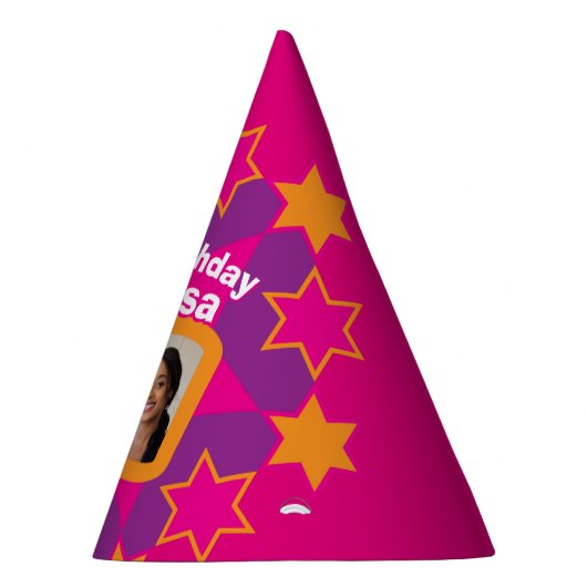 30歳の誕生日パーソナライズされた写真スター名hat パーティーハット (右)