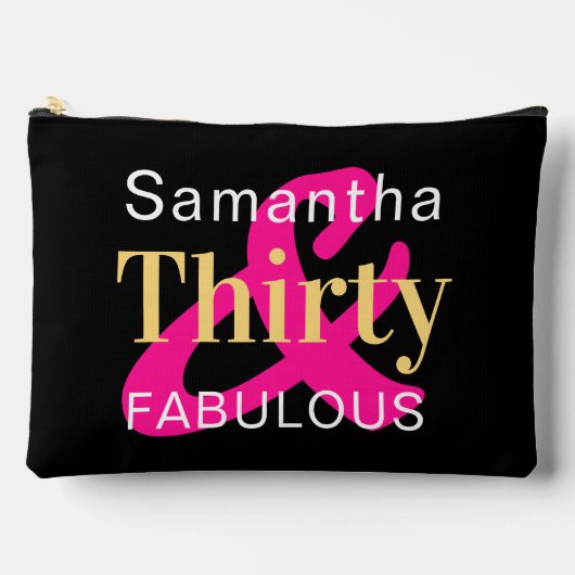 30歳の誕生日パーソナライズされた30歳 アクセサリーポーチ (正面)