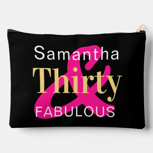 30歳の誕生日パーソナライズされた30歳 アクセサリーポーチ (裏面)