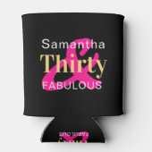 30歳の誕生日パーソナライズされた30歳 缶クーラー (裏面)