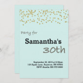 30歳の誕生日パーソナライズされた，パステルカラーズ 招待状 (正面/裏面)
