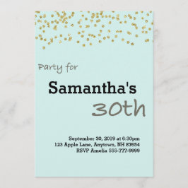 30歳の誕生日パーソナライズされた，パステルカラーズ 招待状