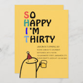 30歳の誕生日パーティおもしろいーだから 招待状 (正面/裏面)