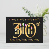 30歳の誕生日パーティの招待状テンプレート 招待状 (スタンド正面)