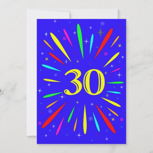 30歳の誕生日パーティの招待状爆発 招待状 (正面)