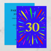 30歳の誕生日パーティの招待状爆発 招待状 (正面/裏面)