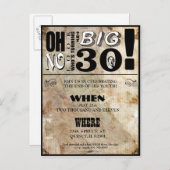 30歳の誕生日パーティの招待状 インビテーションポストカード (正面/裏面)