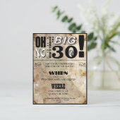 30歳の誕生日パーティの招待状 インビテーションポストカード (スタンド正面)