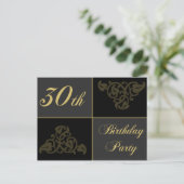 30歳の誕生日パーティの招待状 インビテーションポストカード (スタンド正面)
