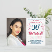 30歳の誕生日パーティの招待状（写真あり） 招待状 (スタンド正面)