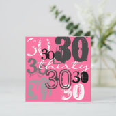 30歳の誕生日パーティの招待状 招待状 (スタンド正面)