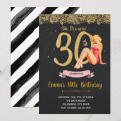 30歳の誕生日パーティの招待状 招待状 (正面/裏面)
