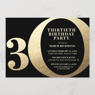 30歳の誕生日パーティの招待状 招待状