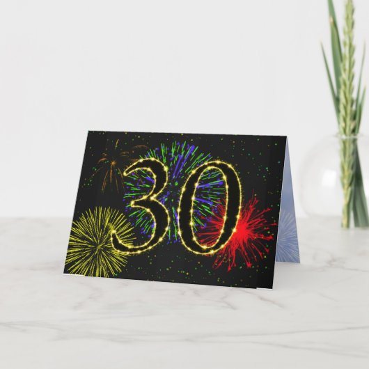 30歳の誕生日パーティの招待状 招待状 (正面)