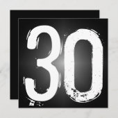 30歳の誕生日パーティの招待状 招待状 (正面/裏面)