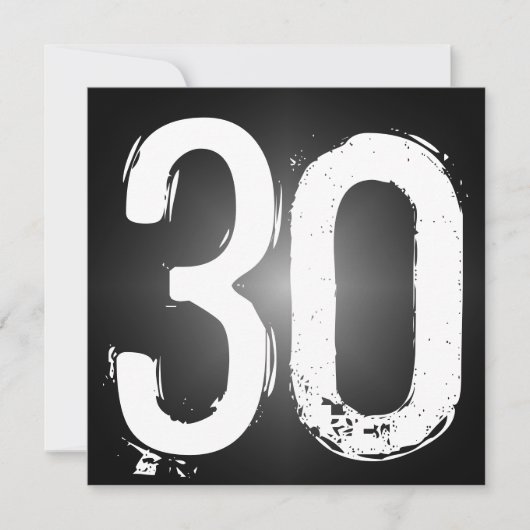 30歳の誕生日パーティの招待状 招待状 (正面)