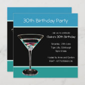 30歳の誕生日パーティの招待状 招待状 (正面/裏面)