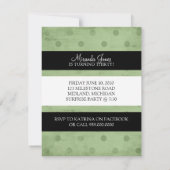 30歳の誕生日パーティの招待状(緑) 招待状 (裏面)