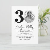 30歳の誕生日パーティの招待状 | 30th誕生日 招待状 (スタンド正面)