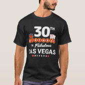 30歳の誕生日パーティクルー ラスベガス ウェルカムサイン Tシャツ (正面)