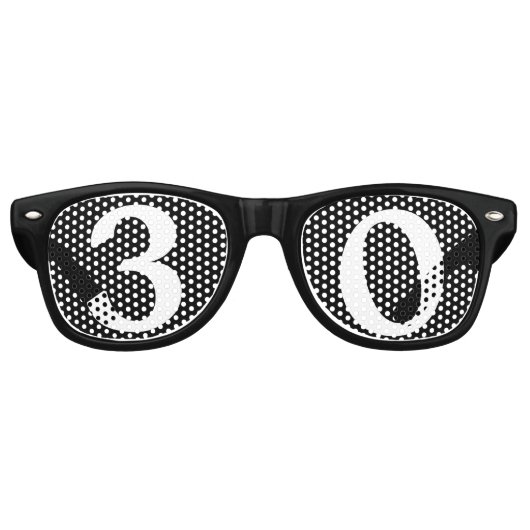 30歳の誕生日パーティサングラス レトロサングラス (正面)
