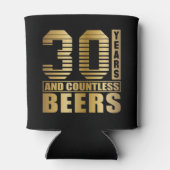 30歳の誕生日パーティーが戻って金ゴールド 缶クーラー (裏面)