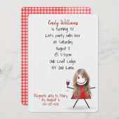 30歳の誕生日パーティーとワイン 招待状 (正面/裏面)