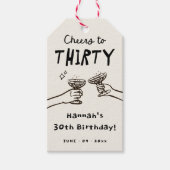 30歳の誕生日パーティーに手書き応援 ギフトタグ (正面)