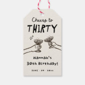 30歳の誕生日パーティーに手書き応援 ギフトタグ (裏面)