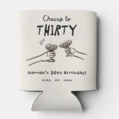 30歳の誕生日パーティーに手書き応援 缶クーラー (裏面)