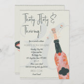 30歳の誕生日パーティーに招待します!三十路フラワーを満開に! 招待状 (正面/裏面)