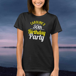 30歳の誕生日パーティーのお祝いTシャツ Tシャツ