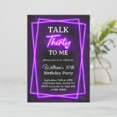 30歳の誕生日パーティーのお誘い　30歳の私に話しかけて 招待状 (スタンド正面)