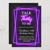 30歳の誕生日パーティーのお誘い　30歳の私に話しかけて 招待状 (正面/裏面)