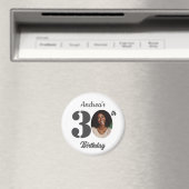30歳の誕生日パーティーの写真ギフト マグネット (インサイチュ (食洗機))