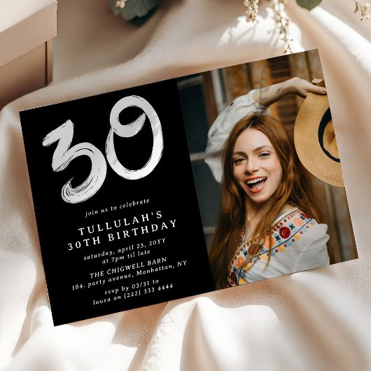 30歳の誕生日パーティーの写真 招待状
